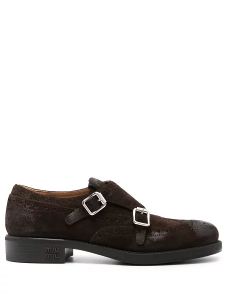 Pantofi Miu Miu din piele maro