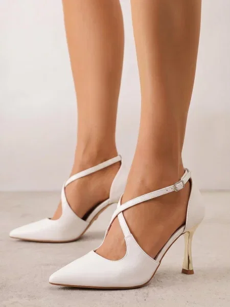 Pantofi stiletto Dalimara Albi alb