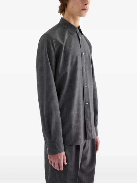 Cămașă Jil Sander de lână gri
