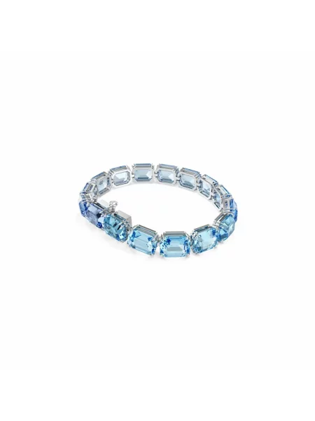 Lniana bransoletka Swarovski niebieska