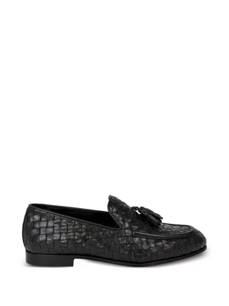 Bőr loafer Franzese Collection fekete