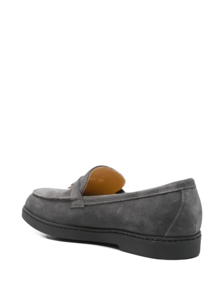 Pantofi loafer Doucal's din piele de căprioară gri