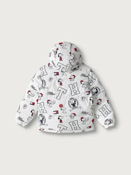 Tommy Hilfiger капитонирано яке за деца x Peanuts бяло