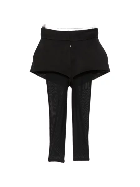 Pantaloni scurți Vestiaire D'un Oiseau Libre cu talie înaltă negru
