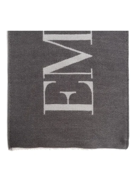 Fular Emporio Armani de lână gri