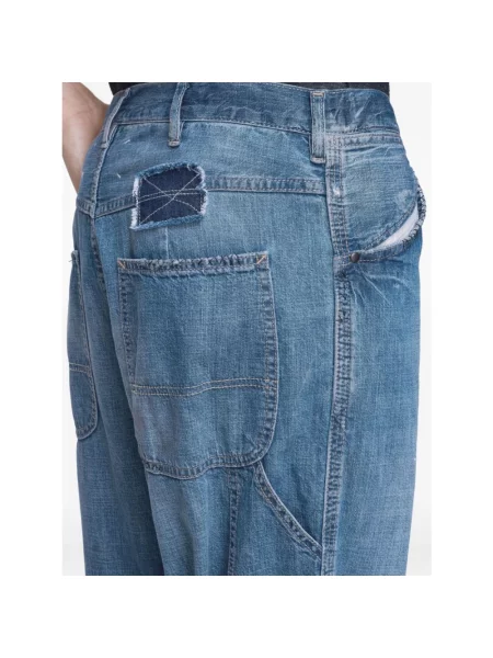 Szerokie jeansy Maison Margiela niebieskie