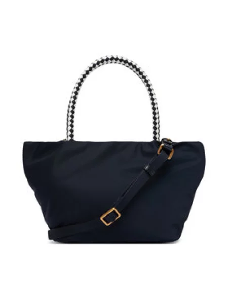 Ročna torba Tommy Hilfiger Th Marina Bucket Nylon Mornarsko modra