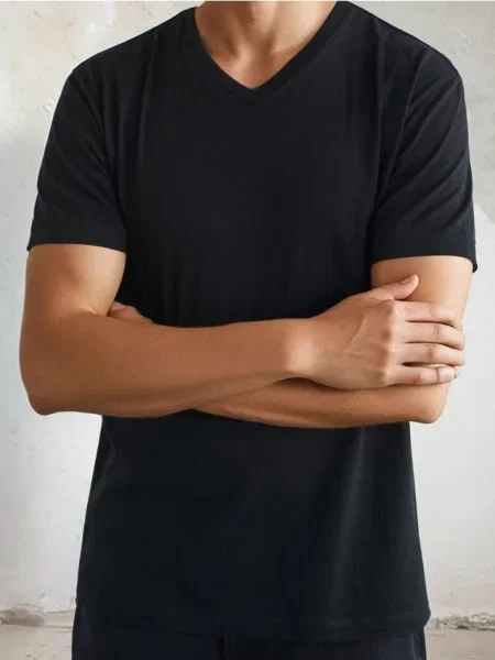 Sinsay Tričko s krátkým rukávem černá
