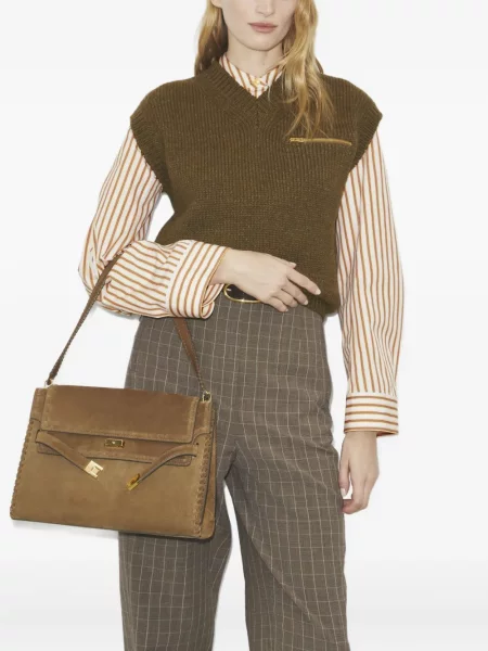 Geantă Tory Burch maro