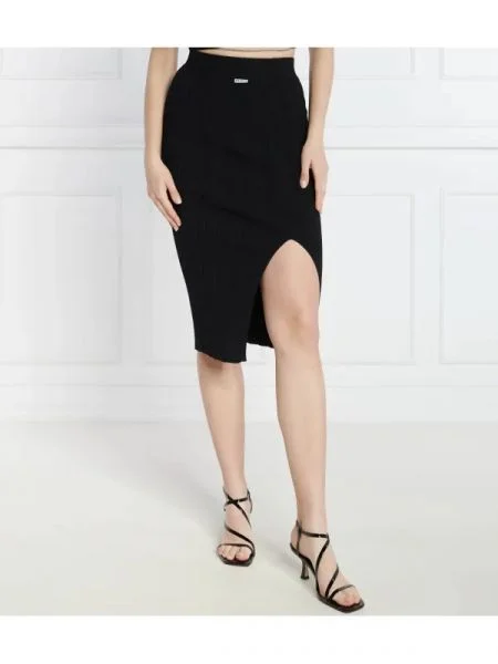 HUGO Fustă Sareplie | stretch negru