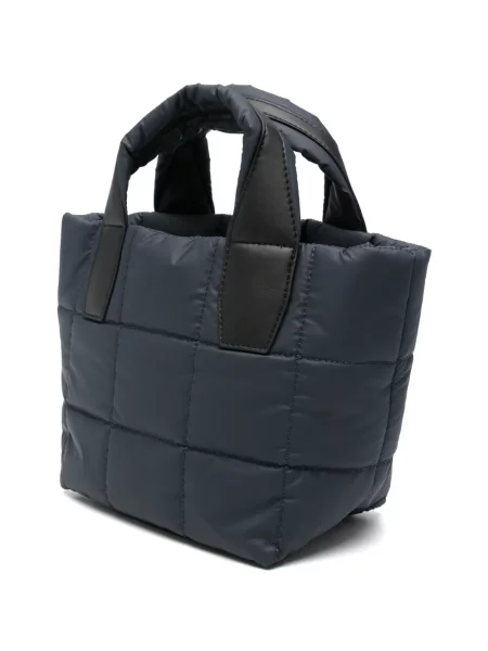 Matlasat geantă shopper Veecollective albastru