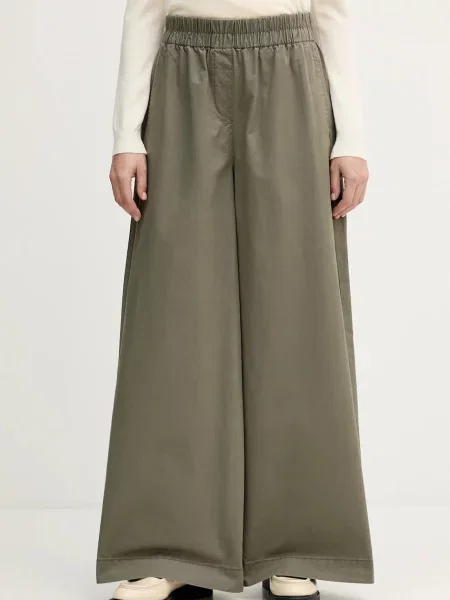 United Colors of Benetton pantaloni de lat high waist verde