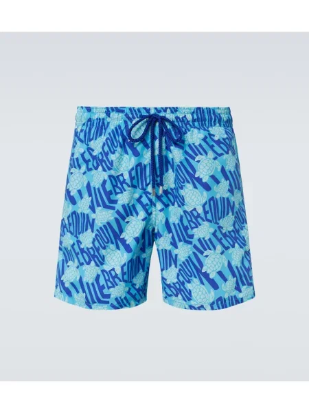 Plavalne hlačke Vilebrequin s potiskom modra