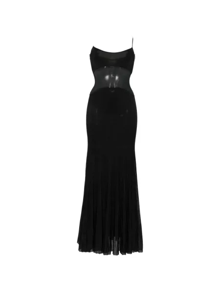 Rochie maxi Galvan London plasă negru