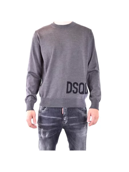 Sweter Dsquared2 wełniany szary