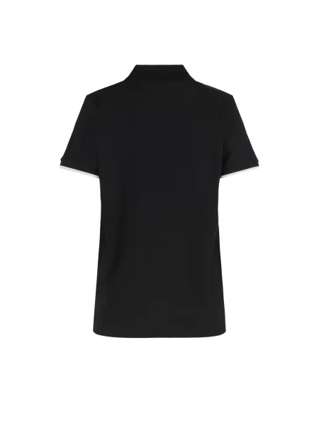 Koszulka polo Moncler z logo czarna