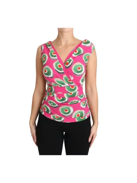Top Dolce And Gabbana bez rękawów różowy