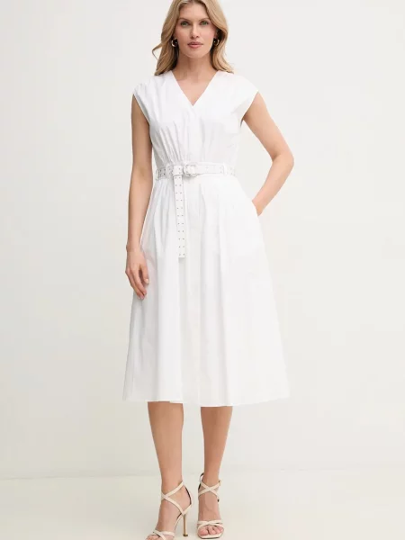 MICHAEL Michael Kors sukienka mini rozkloszowana biały