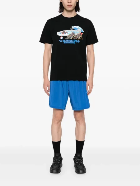 Raštuotas marškinėliai A Bathing Ape® juoda