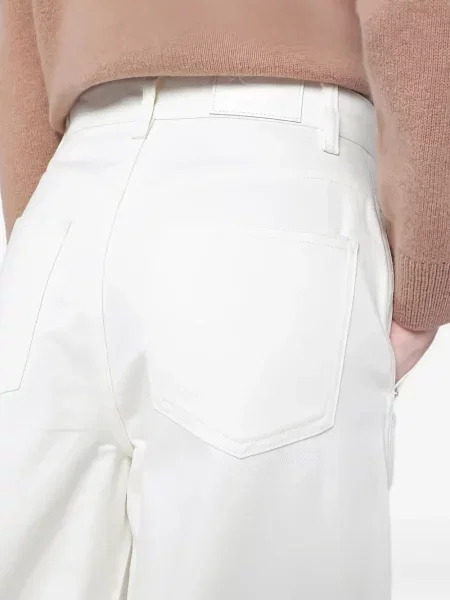 Blugi boyfriend Maison Kitsune alb