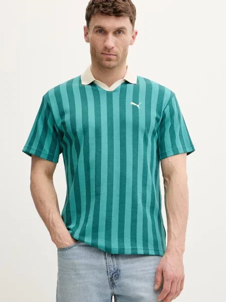 Koszulka polo PUMA Class Pinnacle o luźnym kroju Odzież S zielony