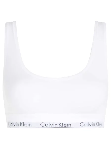 Modalni bez podstave bralette Calvin Klein Jeans bijela
