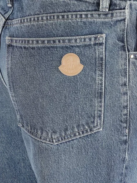Pantaloni Moncler cu 5 buzunare albastru