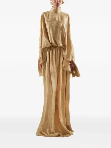 Rochie maxi Taller Marmo lungă de costum auriu