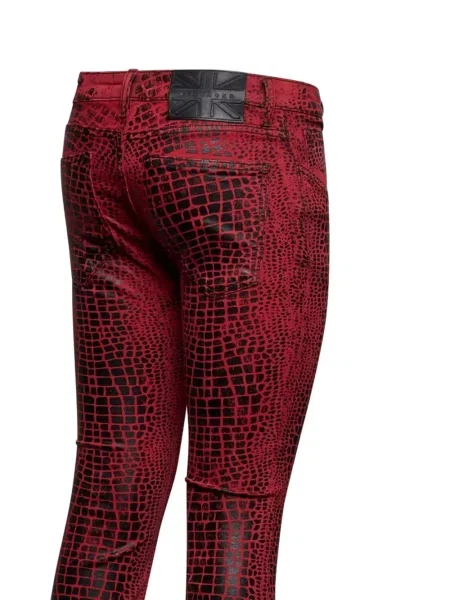 Pantaloni John Richmond cu imagine evazate roșu