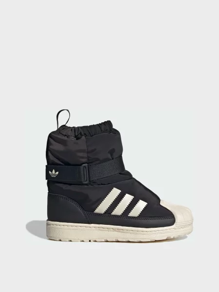 Дитячі Чоботи дутики adidas Superstar синтетичний чорний