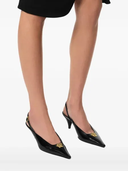 Papuci tip mules Versace negru