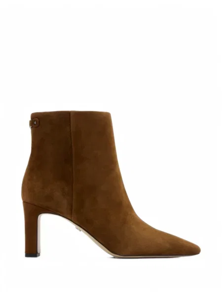 Cizme scurte Sam Edelman din piele de căprioară maro