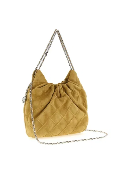 Tory Burch torebka crossbody zamszowa Fleming brązowa