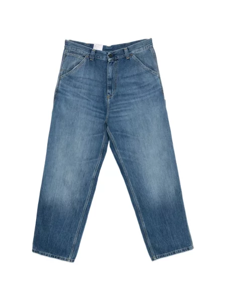Blugi Carhartt Wip cu autograf albastru