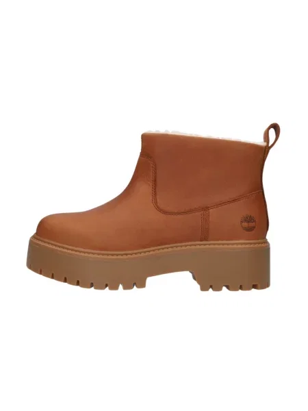 Botki Timberland skórzane w miejskim stylu z kamieniami brązowe