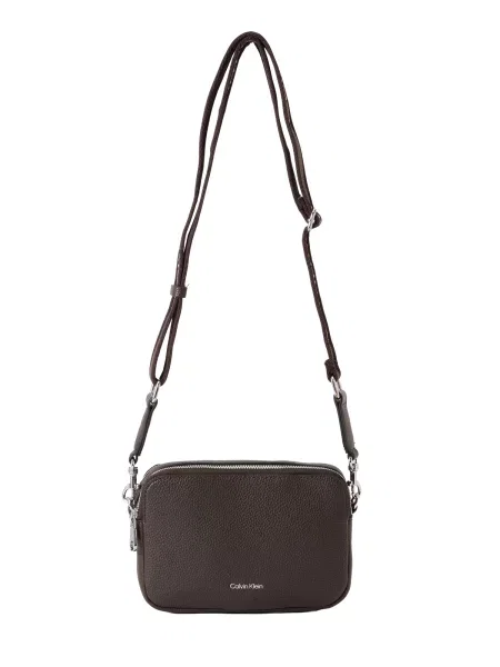 Geantă Calvin Klein Webbing 2X Strap Camera Bag Roșu maro