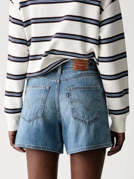 Szorty jeansowe o kroju regular fit z 5 kieszeni Levi's niebieskie
