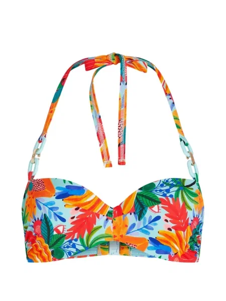 Top Marlies Dekkers cu model floral cu imagine albastru