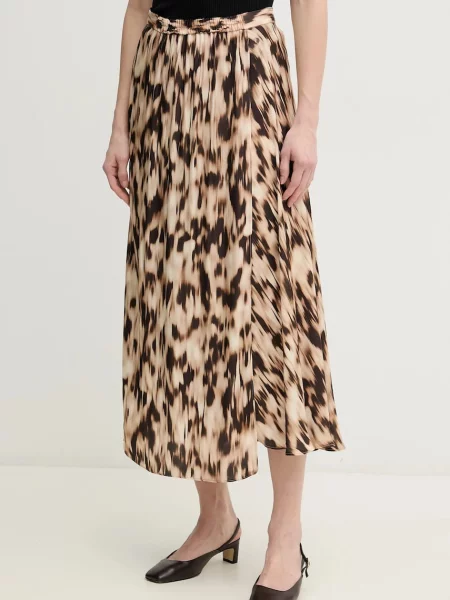 Fustă midi Pedro Del Hierro până la genunchi bej