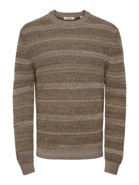 Only & Sons Pulover ONSLAKE / deschis maro