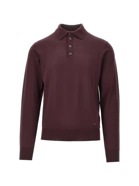 Lung tricou polo Emporio Armani roșu