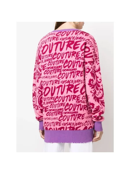 Sweter Versace Jeans Couture różowy