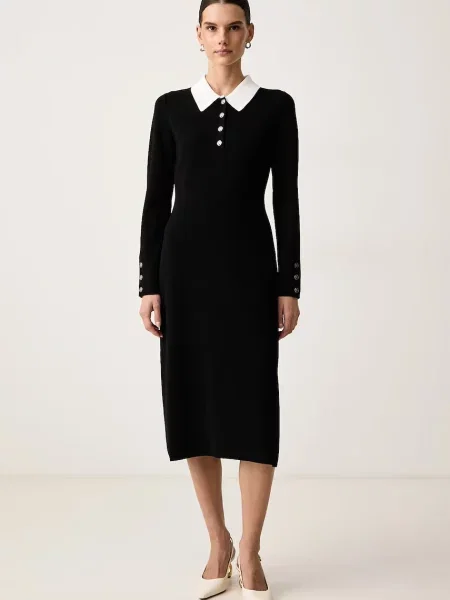 Karl Lagerfeld rochie cu vâscoză negru