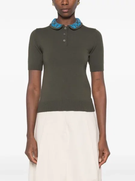 Gulerat tricou polo N°21 verde