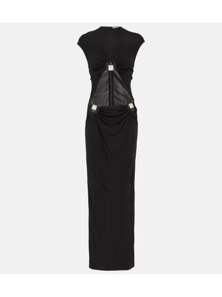 Jersey maksi obleka Christopher Esber črna