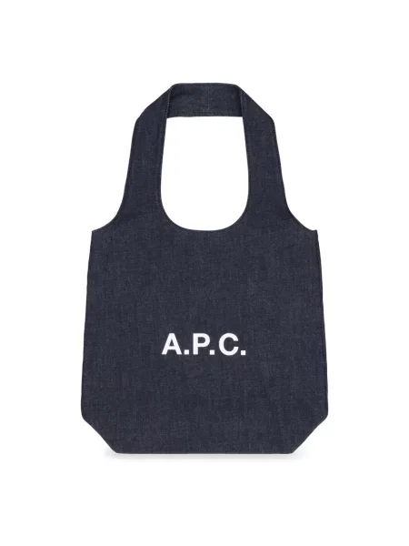 A.P.C. torebka tote ninon small granatowy niebieska
