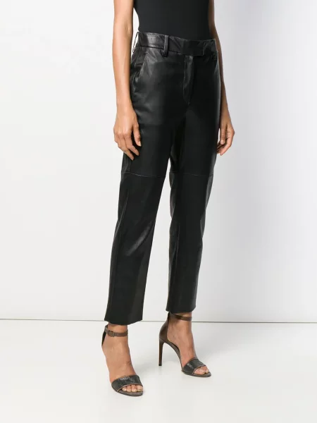 Decupat pantaloni Brunello Cucinelli negru
