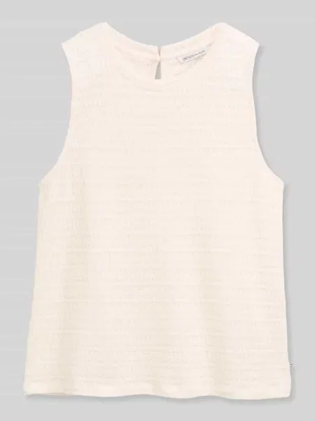 Dzianinowy top Tom Tailor Denim biały