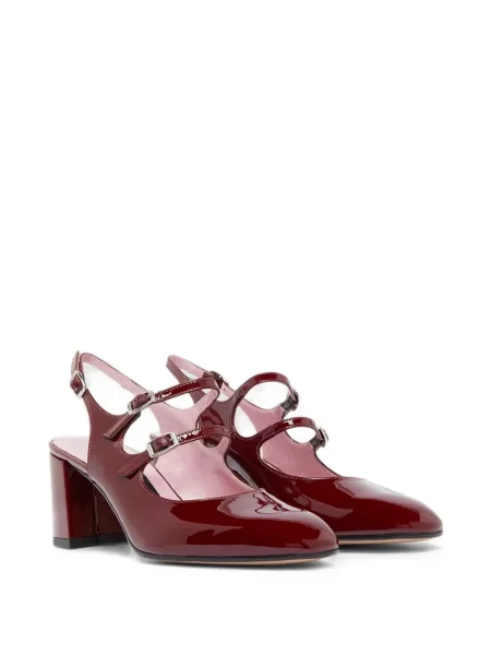 Pantofi cu toc Carel Paris din piele de lac slingback roșu