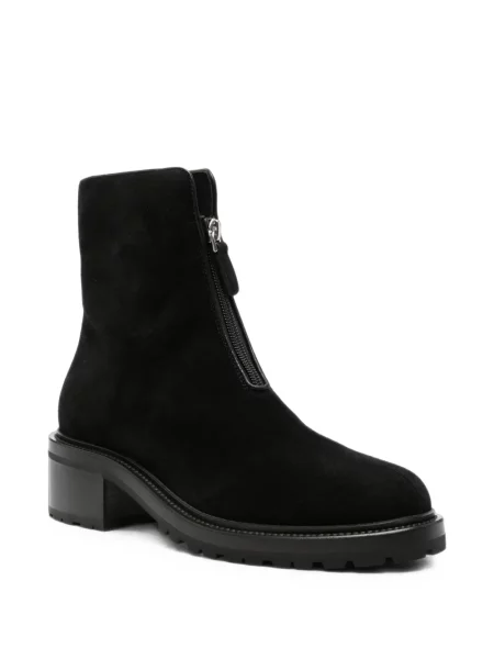 Botine The Row din piele de căprioară negru